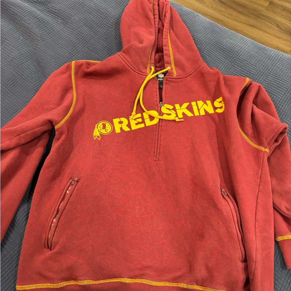 NFL mens Pro Line Maroon and Yellow Washington redskins Hoodie